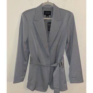 Club Monaco Belted Blazer Size 12 in Weathered Blue Grey Preowned with Tags